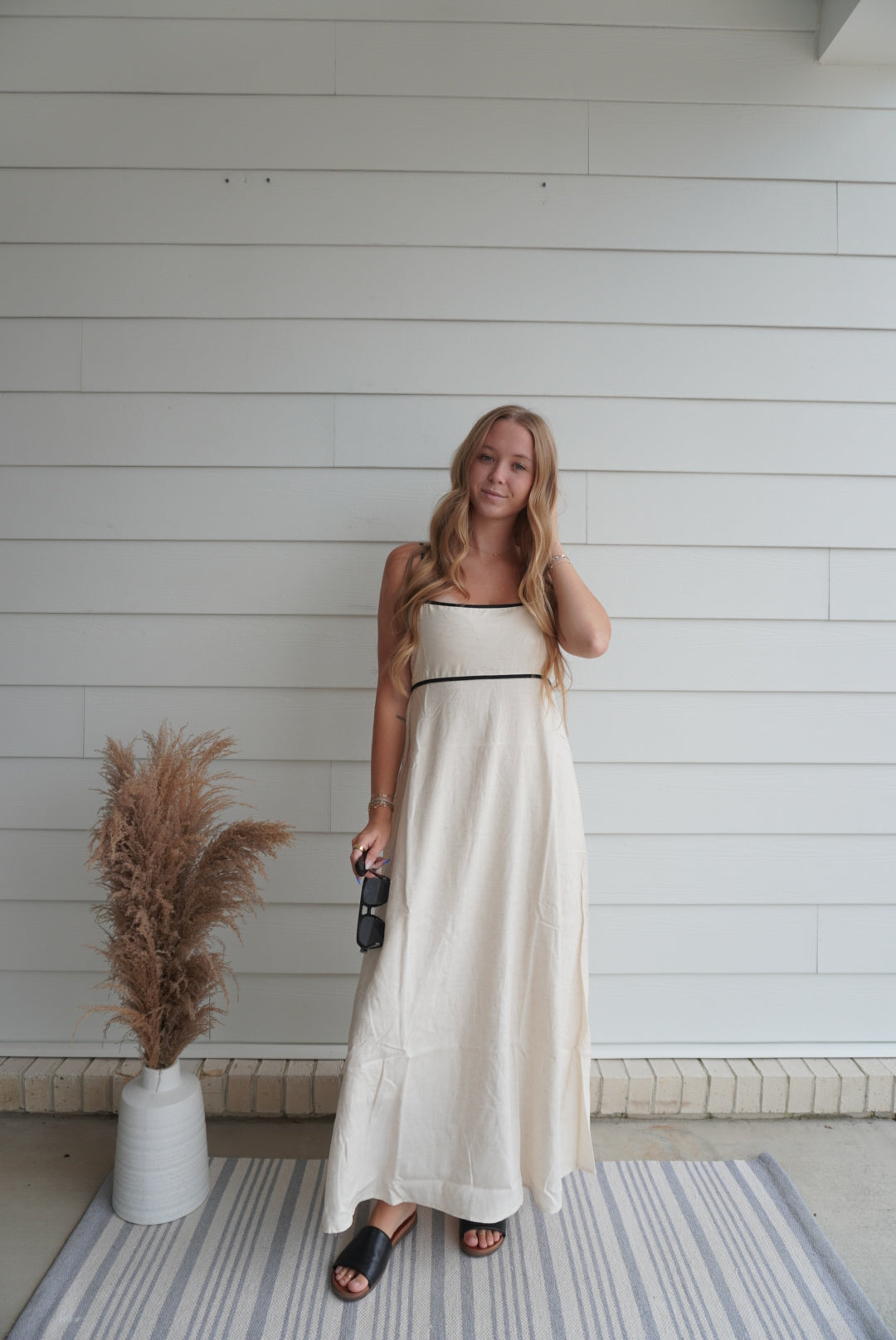 Seaside Contrast Maxi Dress