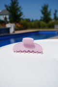 Pink Stripe Claw Clip
