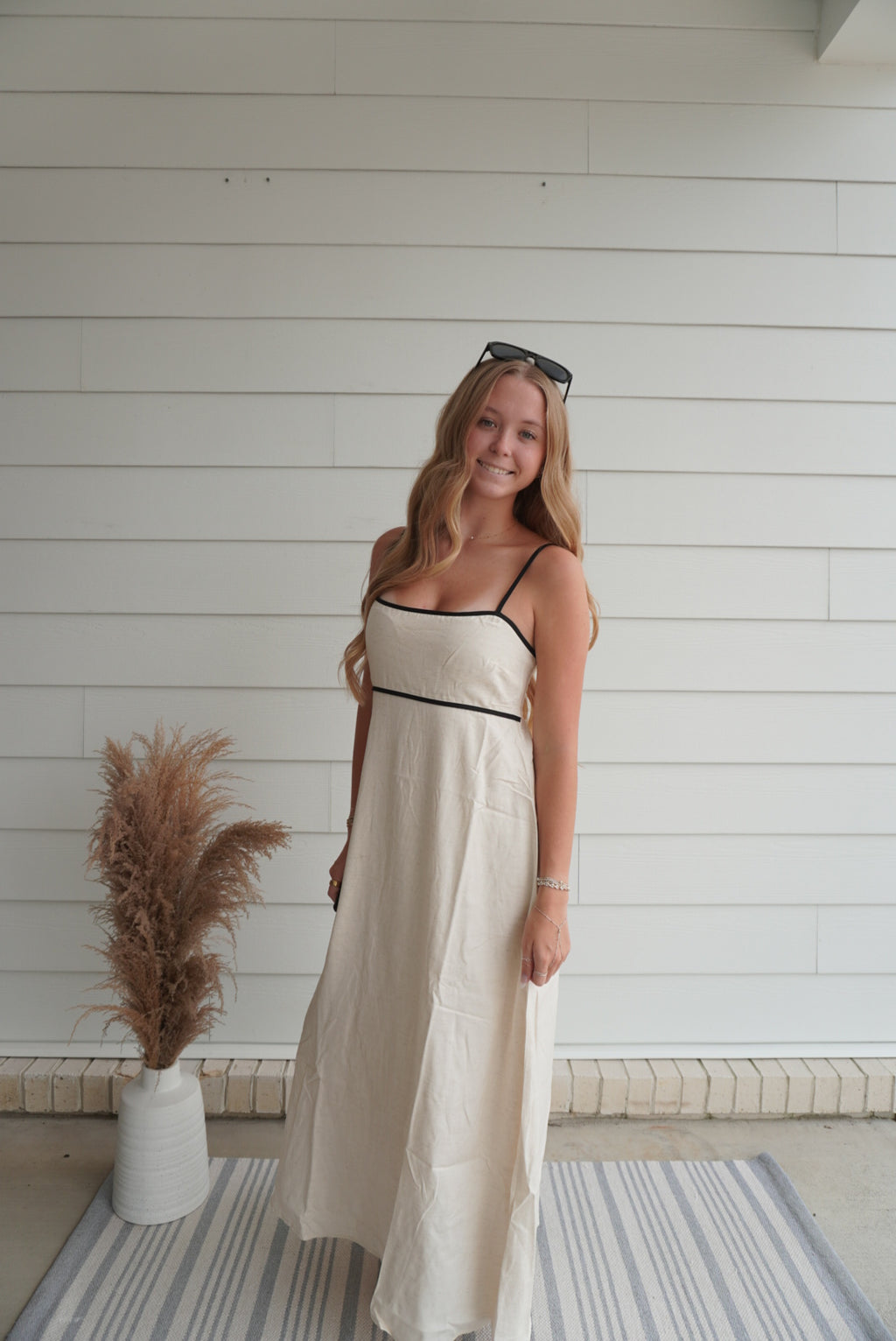 Seaside Contrast Maxi Dress